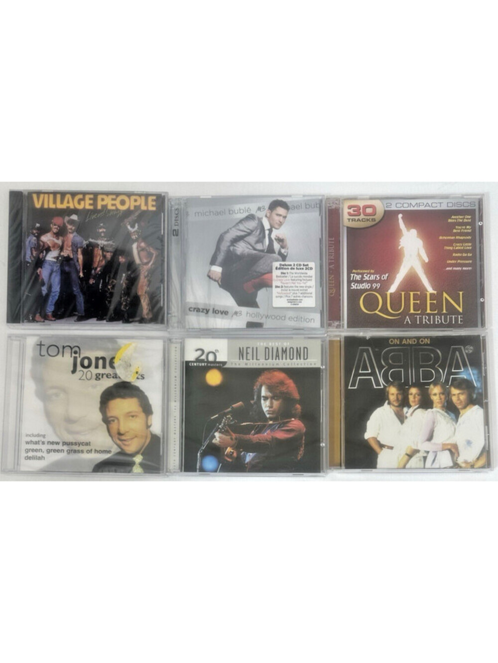 Lot of 6 Pop Rock Disco Music CDs ABBA Neil Diamond Tom Jones Michael Buble
